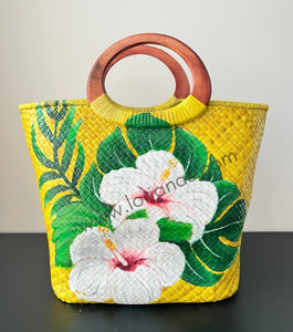 KEANA Hand-painted Open Tote Handbag