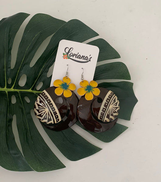 TAANULI COCONUT SHELL EARRINGS